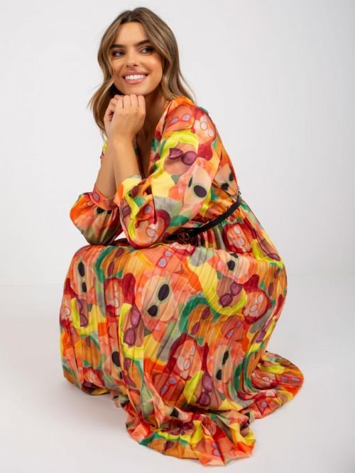 Šaty DHJ SK 15163.84 oranžová jedna veľkosť