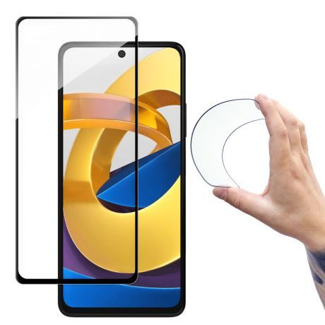 MG Full Cover Flexi Nano Hybrid ochranné sklo na Xiaomi Poco M4 Pro 5G, čierne