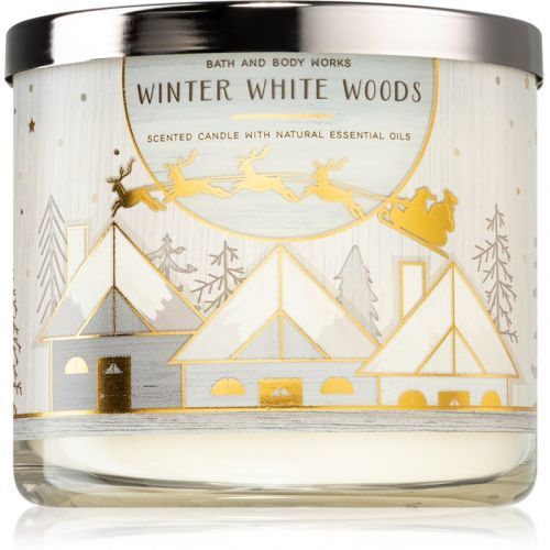 Bath & Body Works Winter White Woods vonná sviečka 411 g
