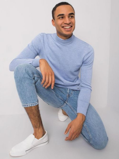 Pánsky sveter TIK K21 0000021 šedomodrý L