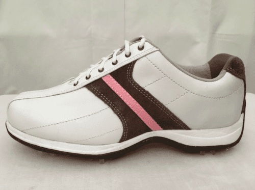 Dámská golfová obuv LS401-14 - Etonic  38,5 biela a hnedá a ružová