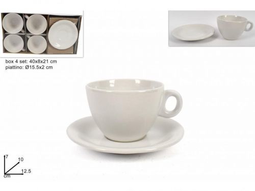 MAKRO - Sada šálok 4ks cappucino biele