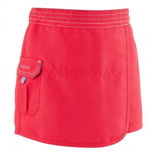Detská turistická šortková sukňa MH100 Kid pre 2 - 6 rokov koralovo ružová