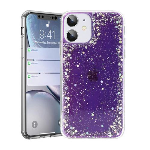 IZMAEL Apple iPhone SE 2022 Puzdro s trblietkami  KP18051 fialová