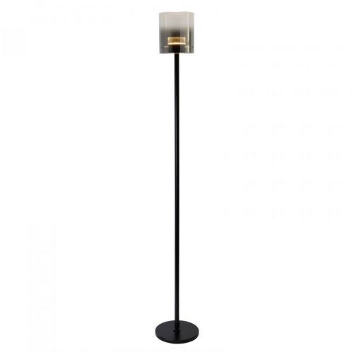 Stojaca LED lampa Salerno, 2 700 K, čierna/smoke