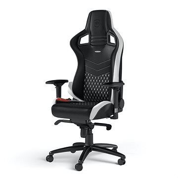 Noblechairs EPIC Genuine leather, čierna/biela/červená