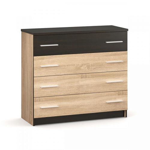 NABBI Verify CH-4DRWS zásuvková komoda dub sonoma / wenge