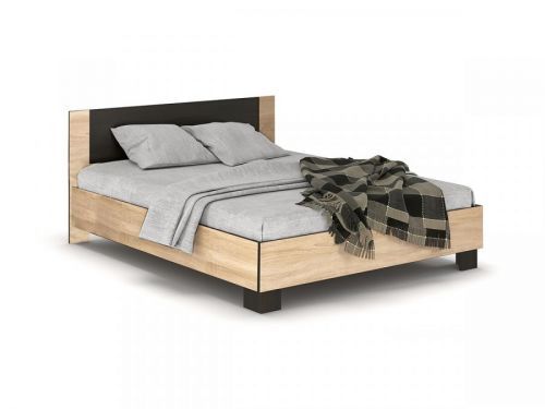 NABBI Verify LB-160 manželská posteľ s roštom 160x200 cm dub sonoma / wenge