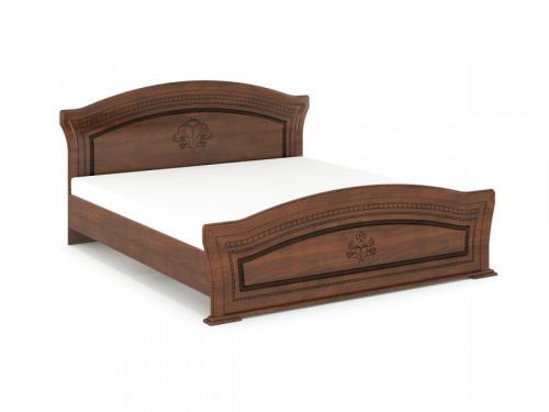 NABBI Molis BD-160 rustikálna manželská posteľ s roštom 160x200 cm čerešňa portofino