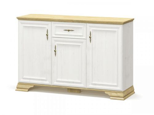 NABBI Igins CH-3D1DRW trojdverová komoda so zásuvkou sosna Andersen / dub zlatý