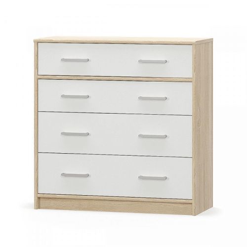NABBI Tavir CH-4DRWS zásuvková komoda dub sonoma / biela
