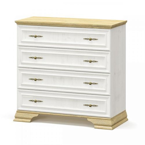 NABBI Igins CH-4DRW zásuvková komoda sosna Andersen / dub zlatý