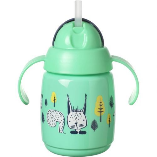 Tommee Tippee Superstar Straw Cup hrnček s rúrkou pre deti 6m+ Green 300 ml