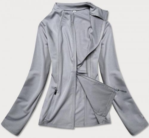 Šedá dámska mikina so zapínaním na zips (HD152-03) šedá S (36)