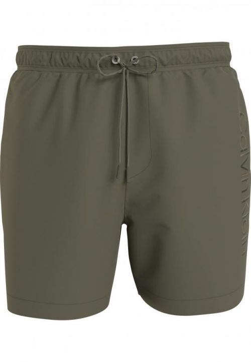 Pánske kúpacie kraťasy - KM00718 MSP - khaki - Calvin Klein M khaki
