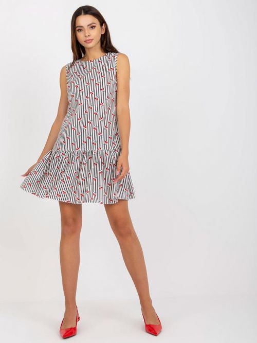 Šaty LK SK 506962.35P biela a čierna 36