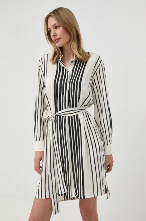 Šaty Marella béžová farba, mini, rovný strih