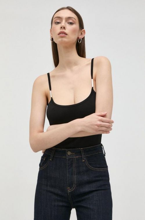 Body Patrizia Pepe dámske, čierna farba,