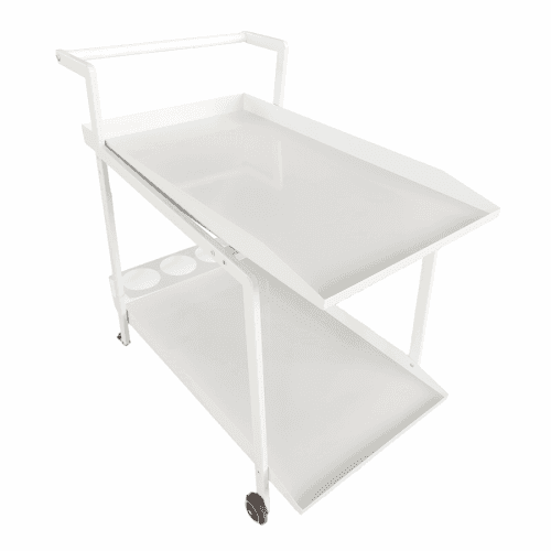 Zahradní servírovací stolek, bílá, SONIO