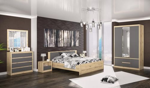 NABBI Daicos spálňa dub artisan / sivá