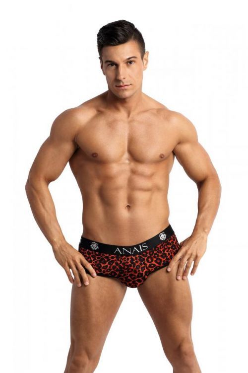 Pánske boxerky otvorené Tribal jock bikini - Anais S červená