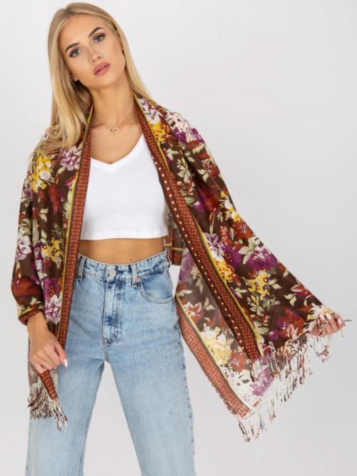 Dámska šatka AT CH Q 10 hnedá jedna veľkosť