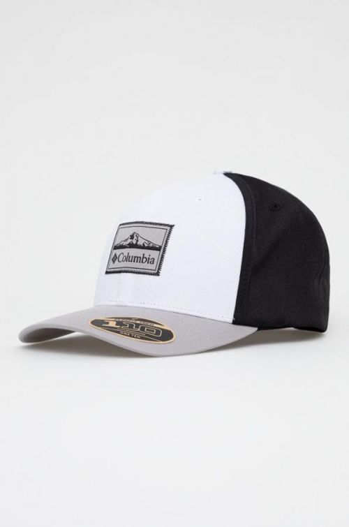Čiapka Columbia šedá farba, s nášivkou