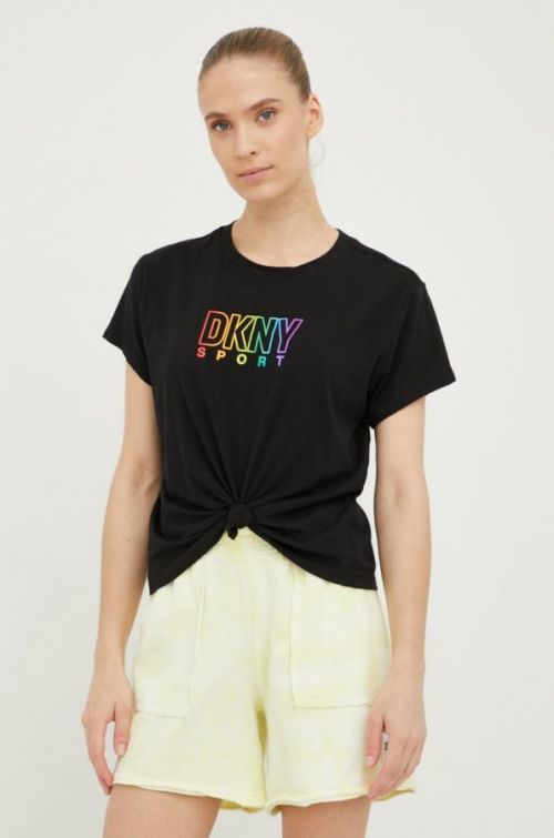 Tričko Dkny dámsky, čierna farba,