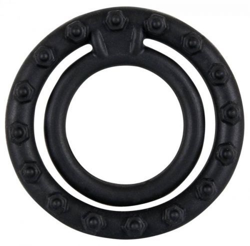 You2Toys Steely Cockring - krúžok na penis a semenníky (čierny)