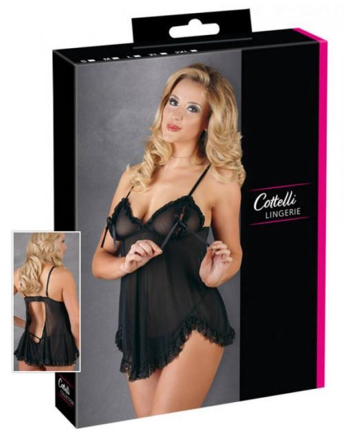 Cottelli - nariasený babydoll (čierny)