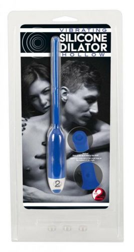 You2Toys Vibrating Silicone Dilator Hollow - dutý silikónový vibrátor močovej trubice - modrý (7mm)