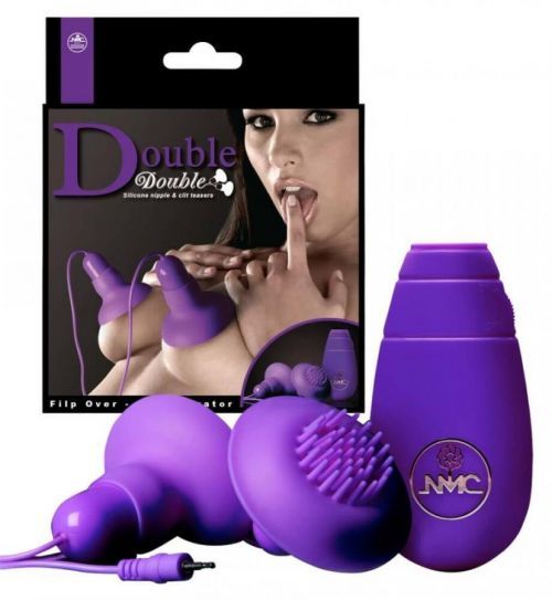 You2Toys Double - vibrátor na bradavky - 1 pár (fialový)