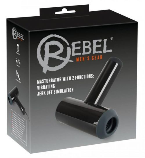 Rebel - masturbátor s 2 funkciami (čierny)