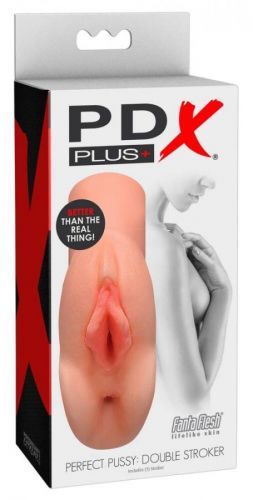 PDX Double Stroker - 2in1 - realistický masturbátor (prírodný)