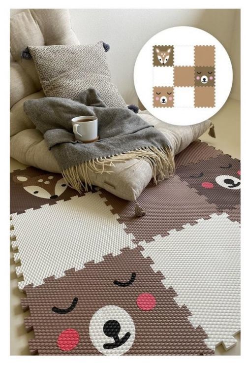 Ourbaby 9 obdĺžnik puzzle hnedá iné farebné prevedenie