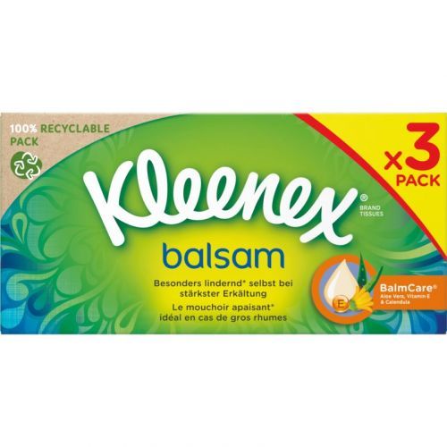 Kleenex Balsam Triple Box papierové vreckovky (64x3) 3x64 ks