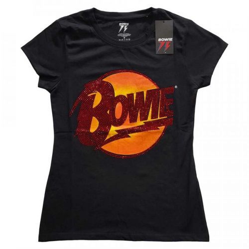 David Bowie tričko Diamond Dogs Logo Čierna XXL