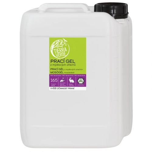 Tierra Verde Prací gél z mydlových orechov s BIO levanduľovou silicou 5 l