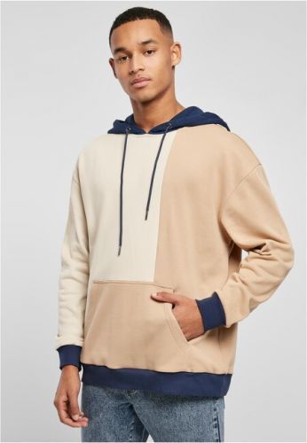 Urban Classics Oversized Color Block Hoody softseagrass/unionbeige - S
