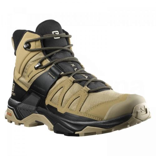 Turistické topánky SALOMON X Ultra 4 MID GTX Black/Safari Hnedá 41 1/3
