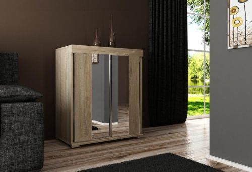 Expedo Komoda MADRID 3, 80x94x45, dub sonoma/zrkadlo