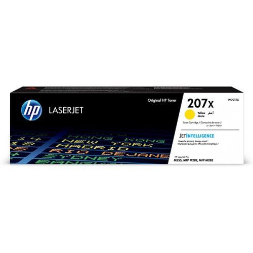 HP originál toner W2212X, yellow, 2450str., HP 207X, HP Color LaserJet Pro M255, MFP M282, M283, O