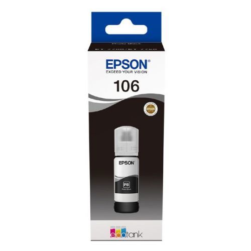 Epson originál ink C13T00R140, 106, photo black, 70ml, Epson EcoTank ET-7700, ET-7750 Express Premium ET-7750