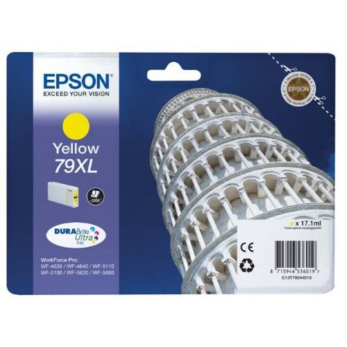 Epson originál ink C13T79044010, 79XL, XL, yellow, 2000str., 17ml, 1ks, Epson WorkForce Pro WF-5620DWF, WF-5110DW, WF-5690DWF