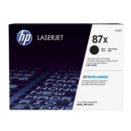 HP originál toner CF287X, black, 18000str., HP 87X, high capacity, HP LJ Enterprise M506, HP LJ Pro MFP M527,  M501n, 1230g, O