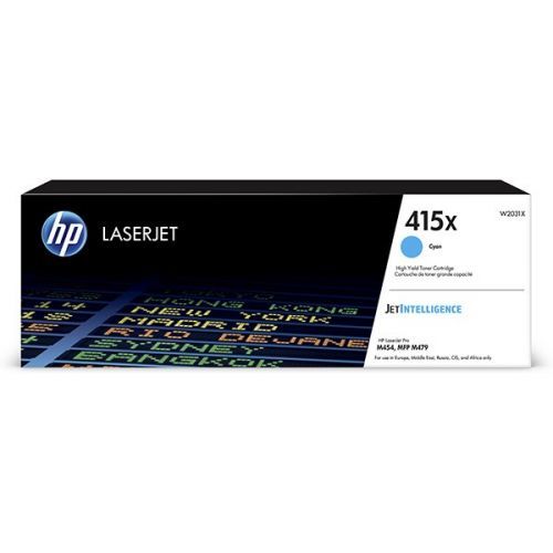 HP originál toner W2031X, cyan, 6000str., HP 415X, HP Color LaserJet Pro M454, MFP M479, O