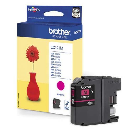 Brother originál ink LC-121M, magenta, 300str., Brother DCP-J552DW, MFC-J470DW