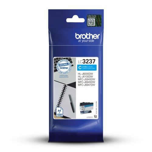 Brother originál ink LC-3237C, cyan, 1500str., Brother MFC-J5945DW, MFC-J6945DW, MFC-J6947DW