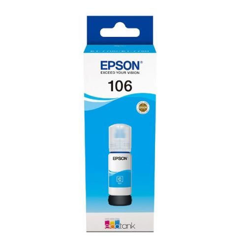 Epson originál ink C13T00R240, 106, cyan, 70ml, Epson EcoTank ET-7700, ET-7750 Express Premium ET-7750