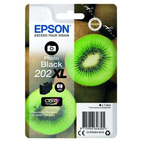 Epson originál ink C13T02H14010, 202 XL, photo black, 7.9ml, Epson XP-6000, XP-6005